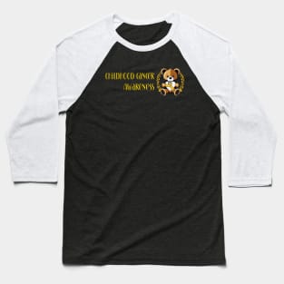 Childhood cancer awareness golden teddy bear Baseball T-Shirt